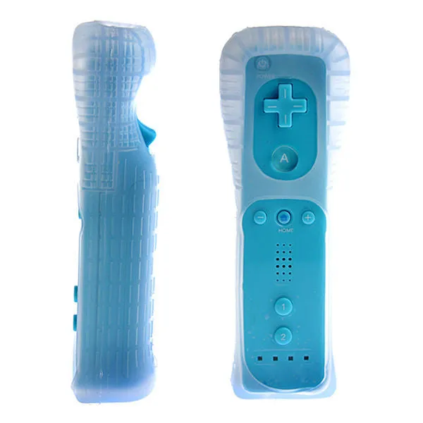 Remote Plus Built-In Motion Plus Nunchuk Silicone Case for Wii - Blue