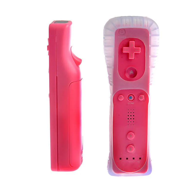 Remote Plus Built-In Motion Plus Nunchuk Silicone Case for Wii - Pink