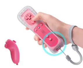 Remote Plus Built-In Motion Plus Nunchuk Silicone Case for Wii - Pink