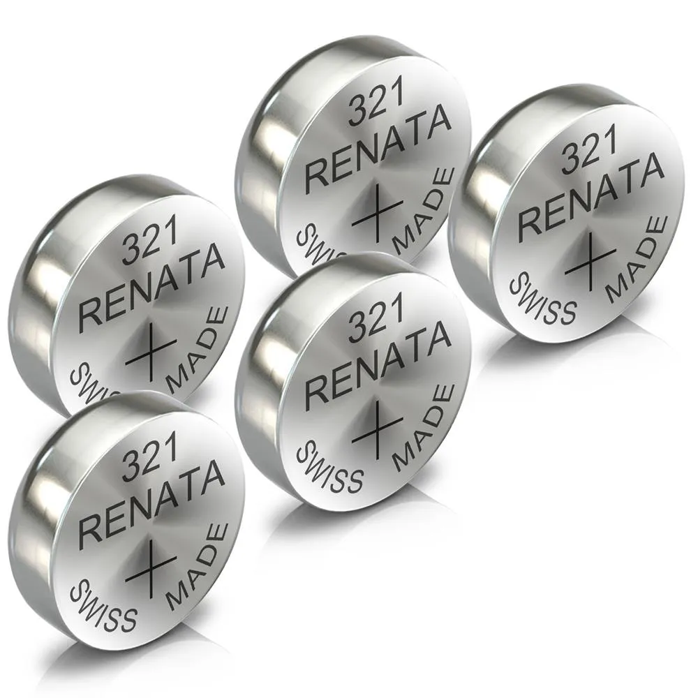 Renata 321 Watch Battery Swiss Made Silver Coin SR616SW 1.55V All Pack