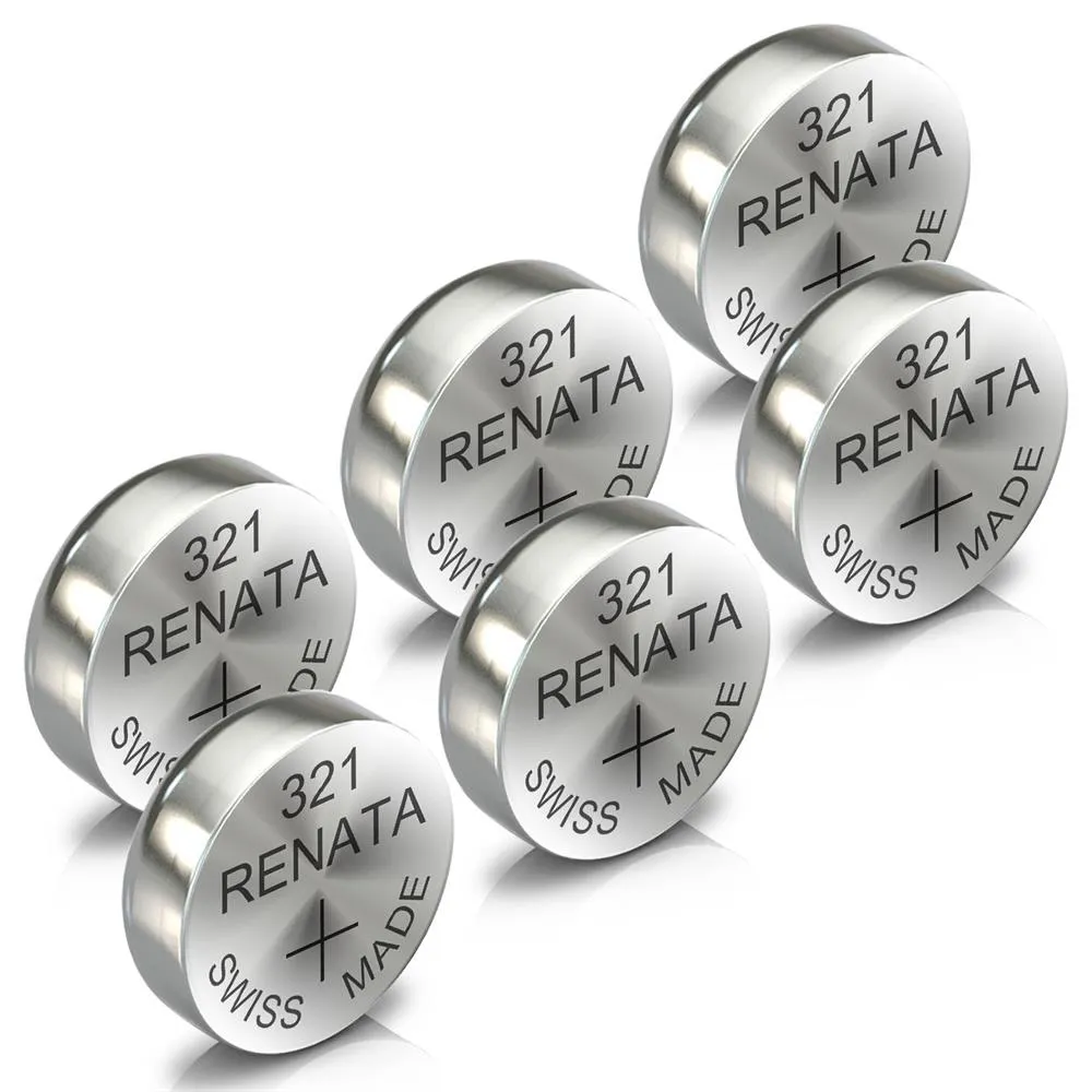 Renata 321 Watch Battery Swiss Made Silver Coin SR616SW 1.55V All Pack