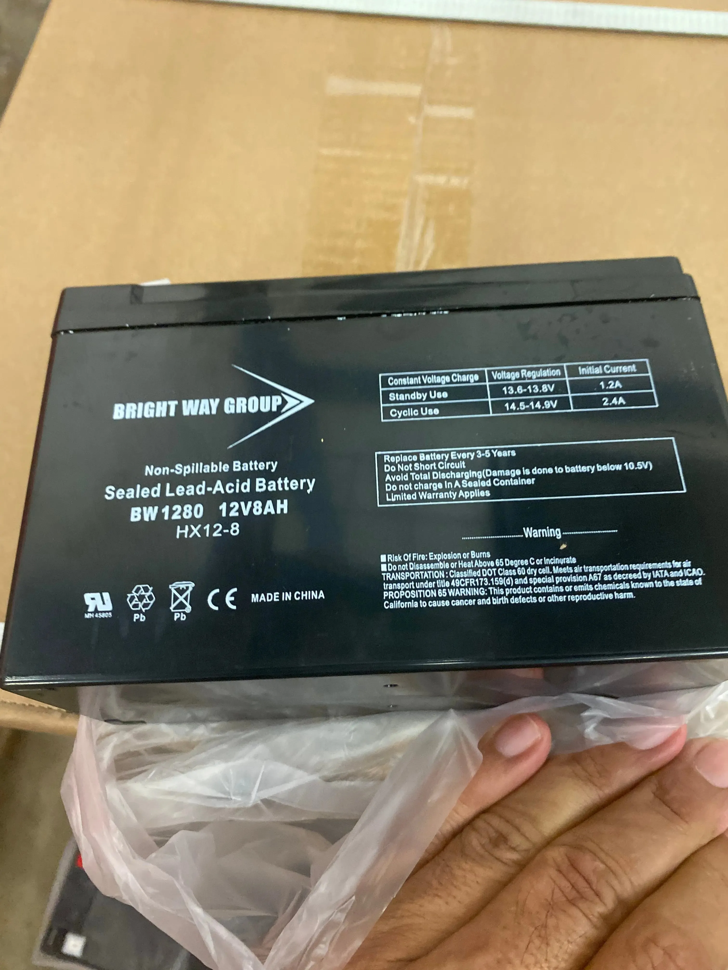 Security System Battery 12V 8 Amp Hour