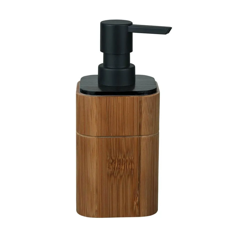 Serro Soap Dispenser Bamboo and Black