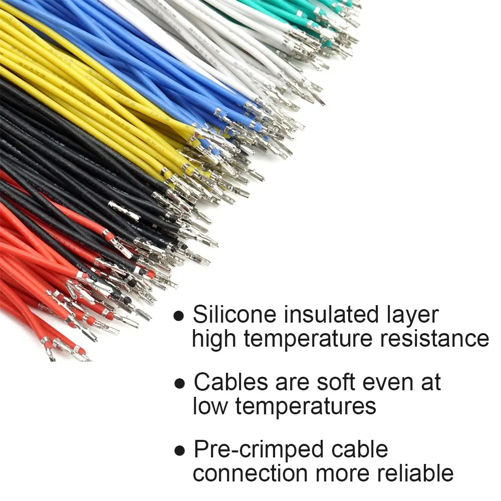 SH1.0 Connectors and Pre-Crimped Silicone Cables Compatible with JST SH 1.0mm for F4 Pro F7 Racing drone 15cm Wire