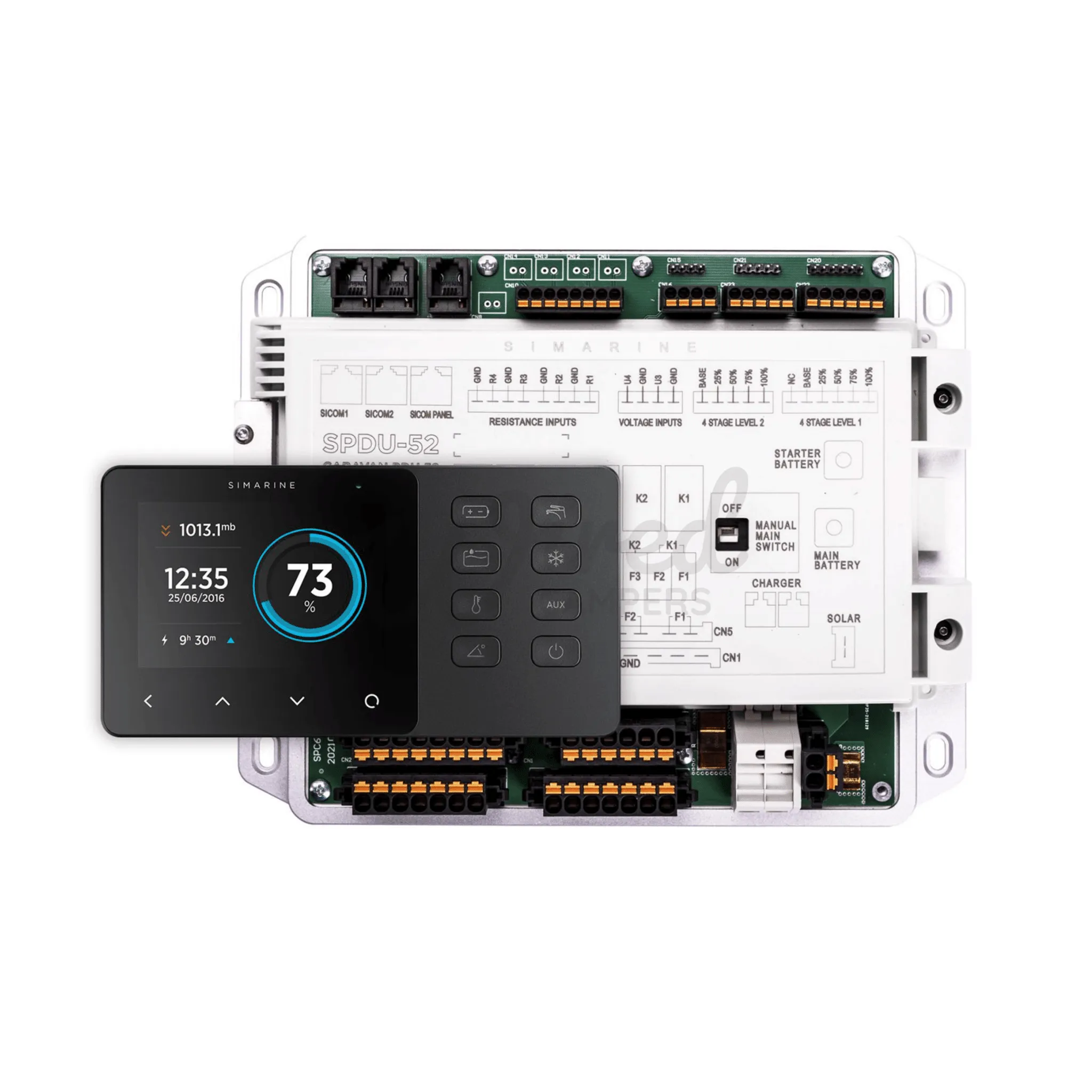 Simarine VIA Camper Van Control Panel & Battery Monitor With 12V PDU