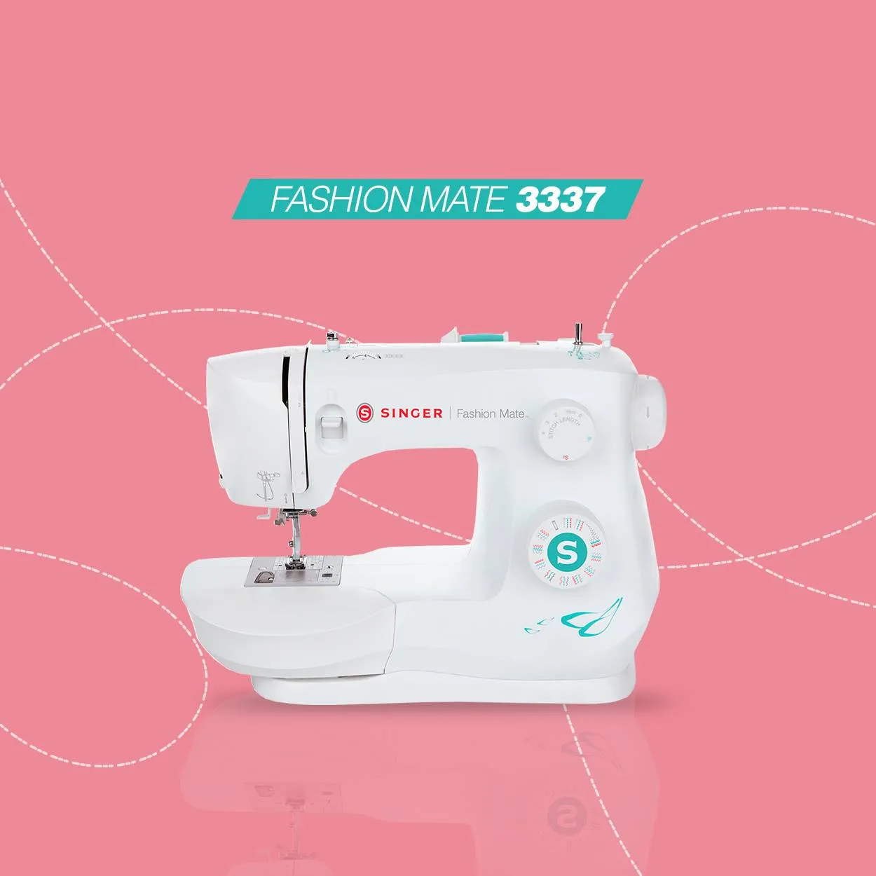 Singer Fashion Mate 3337 Sewing Machine * 1 step buttonhole - FREE upgrade to 3342 on this offer with 32 stitch patterns and stitch width dial