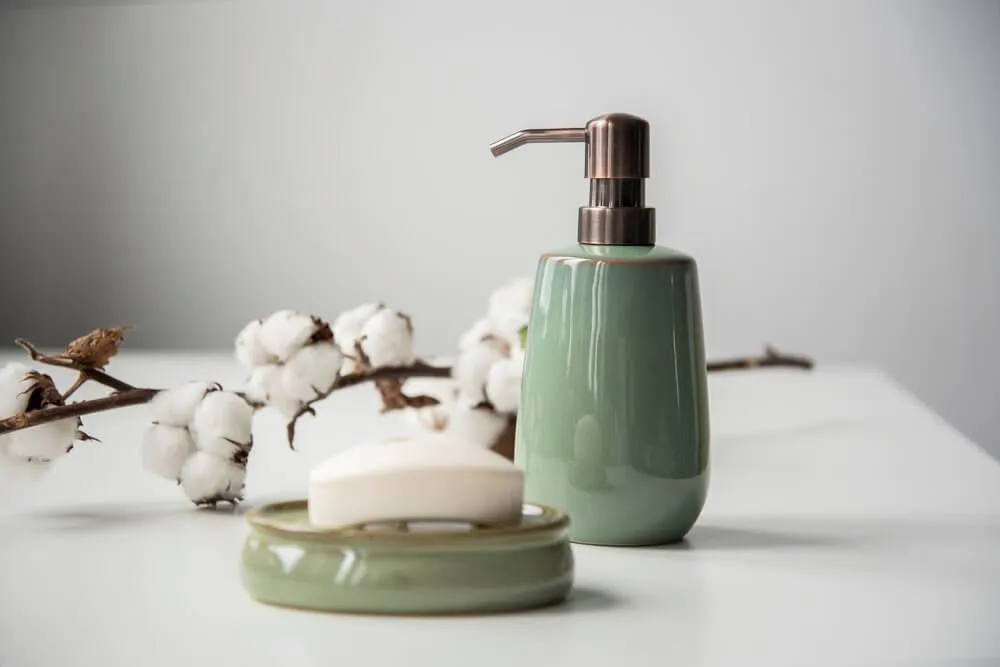 Sirmione Ceramic Soap Dispenser Reactive Green