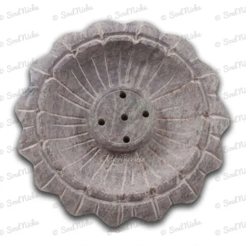 Small Soapstone Lotus Incense Burner