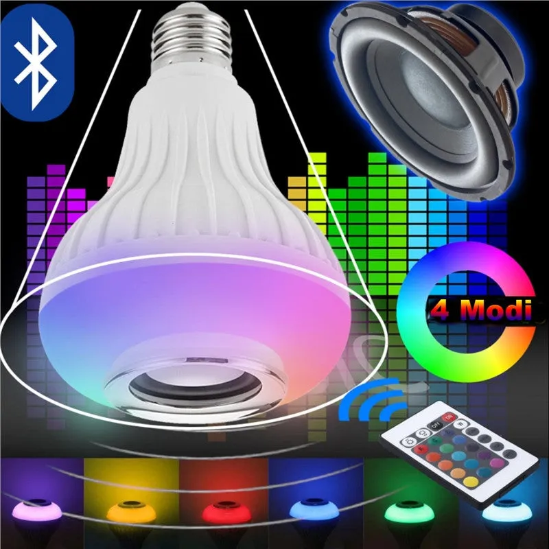 Smart LED Light Bulb with Bluetooth Speaker