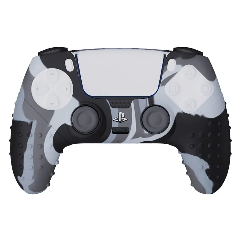 Sparkfox Playstation 5 Silicone Fps Grip Pack Skin And Thumb Caps - Camo Grey