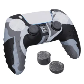 Sparkfox Playstation 5 Silicone Fps Grip Pack Skin And Thumb Caps - Camo Grey