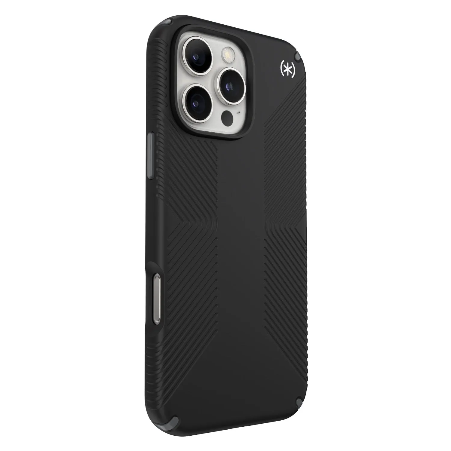 Speck Presidio2 Grip Case - Apple iPhone 16 Pro Max - Black & Slate Grey (SPK150776-3205)