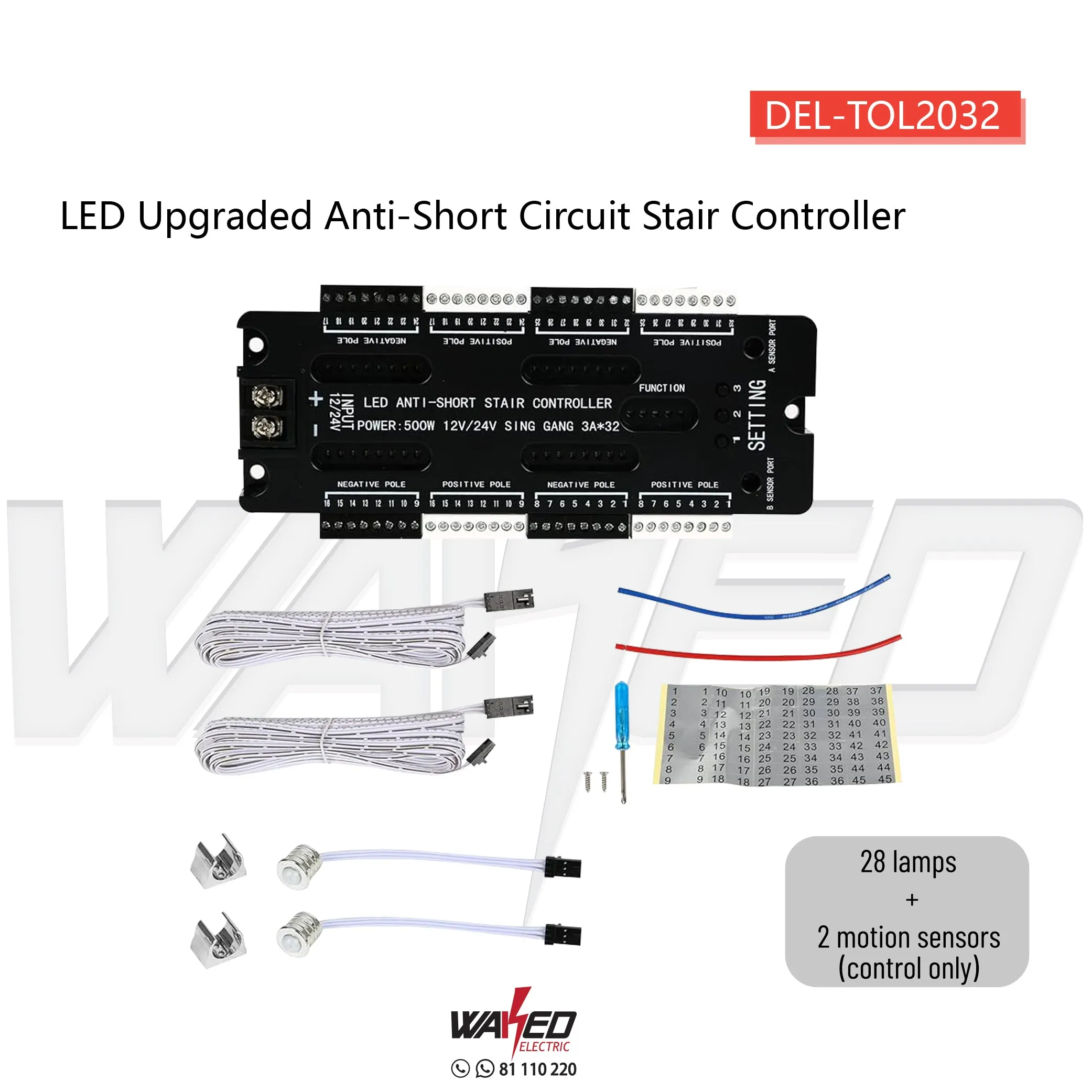 Staircase lighting control device