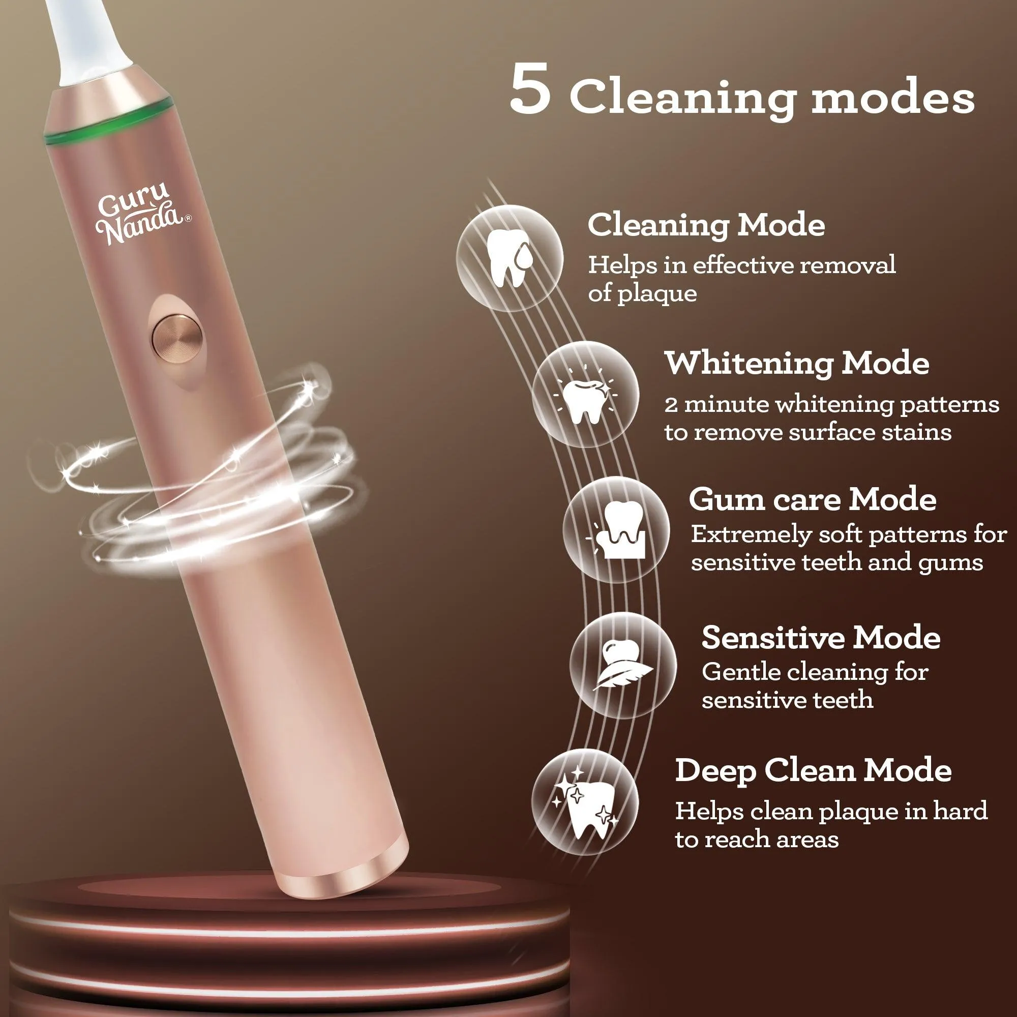 Steel Sonic Toothbrush - Rose Gold