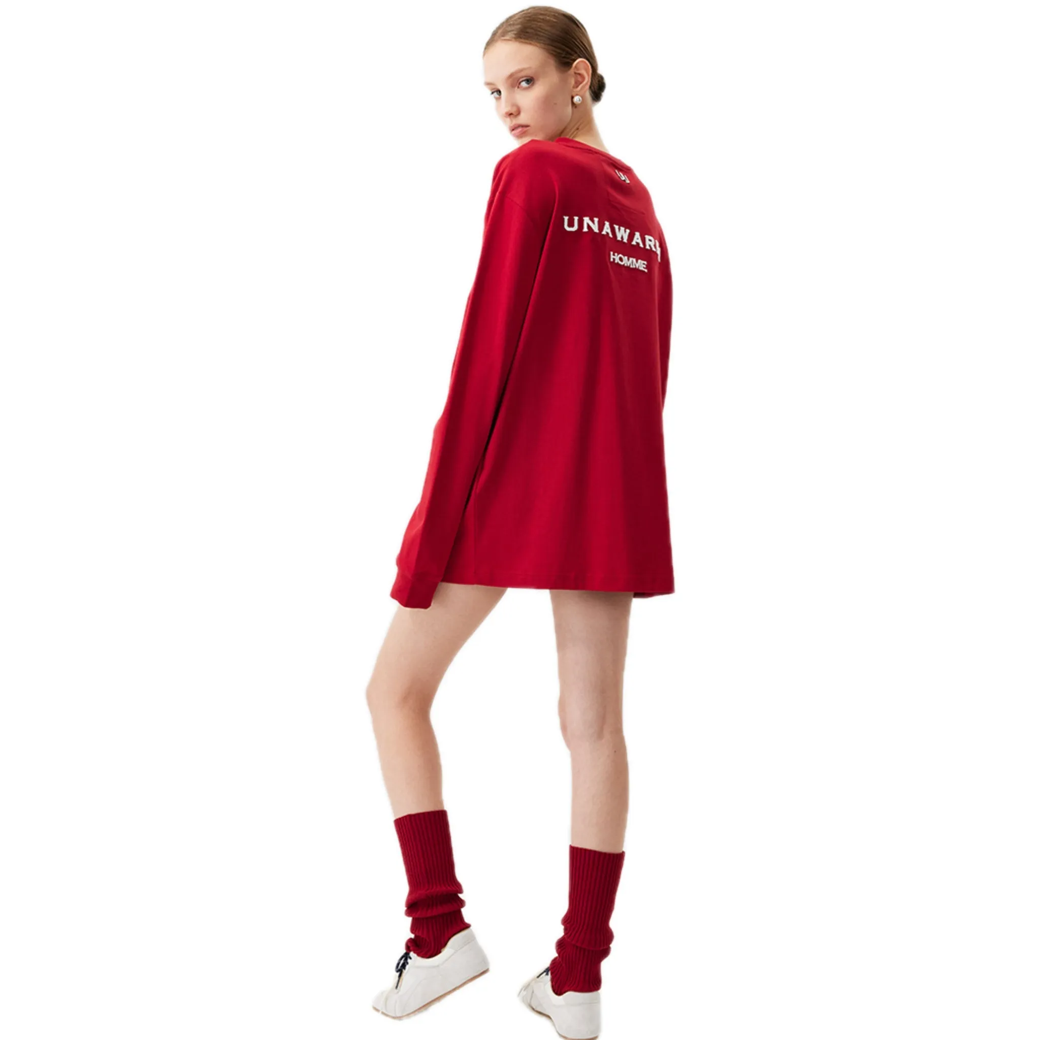 Stereoscopic Toothbrush Logo Long Sleeve T-shirt In Ancora