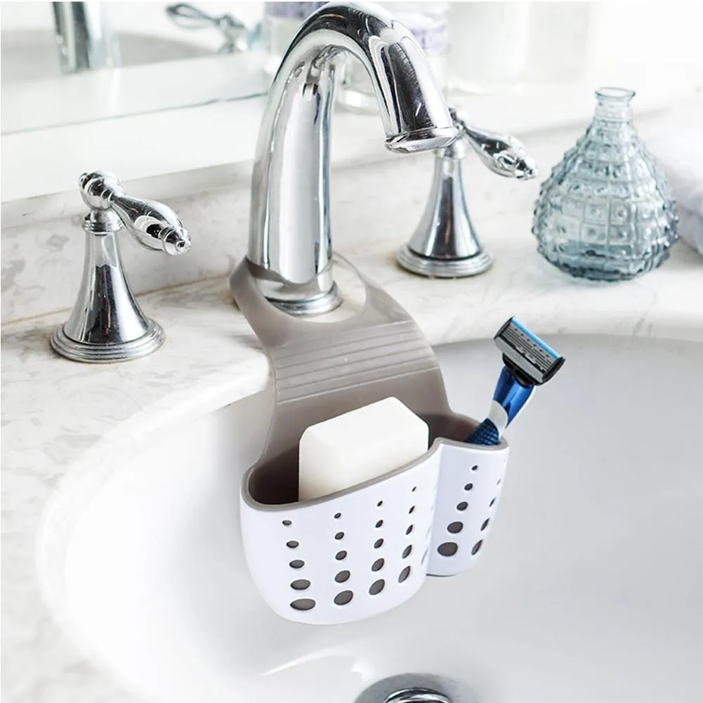 Suction Cup Sink Shelf Soap Sponge Drain Rack Bathroom Sucker Storage Holder Kitchen Storage Organizer Tool