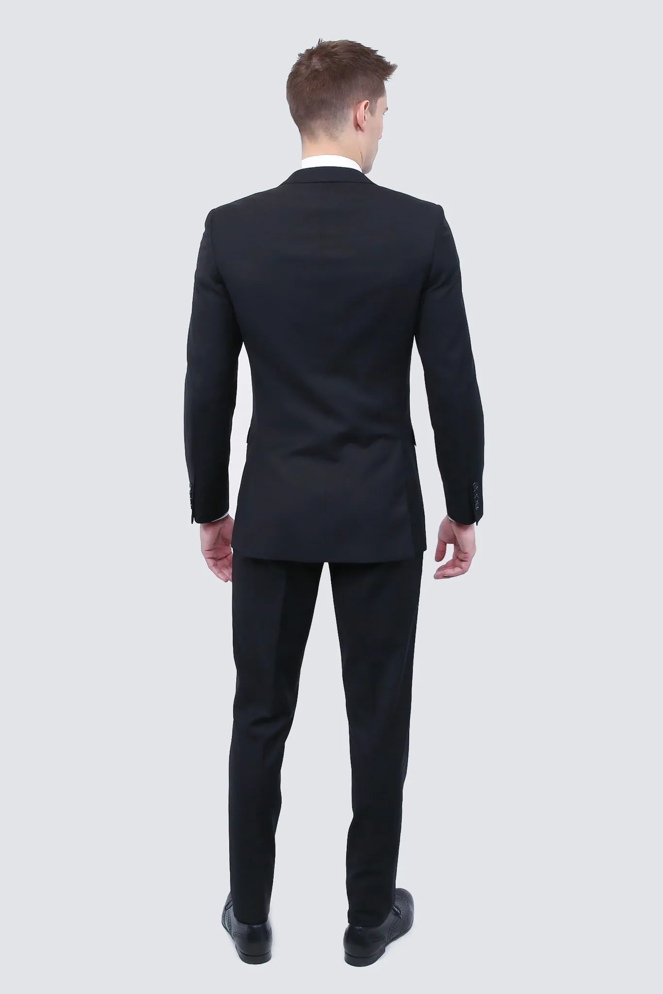 Tailor's Stretch Blend Suit | Classic Black Modern or Slim Fit