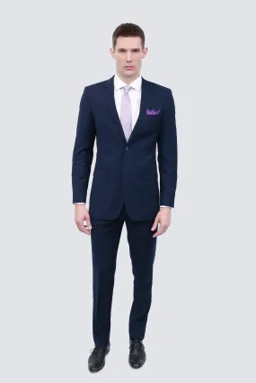 Tailor's Stretch Blend Suit | Navy Blue Modern or Slim Fit