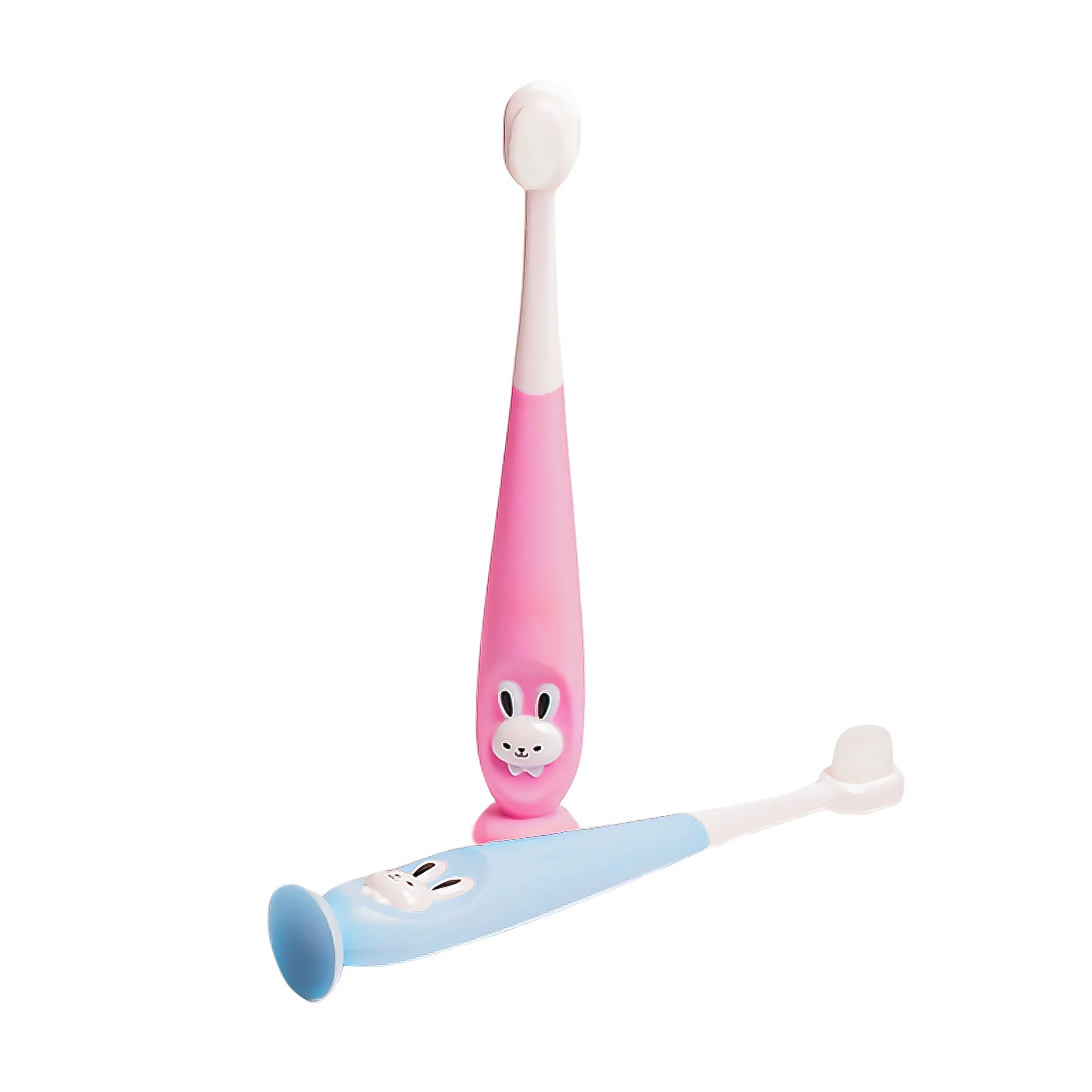 THE LITTLE LOOKERS Baby Toothbrush I Supersoft Bristles & Section Cup Base Tooth Brush for Kids/Babies/Toddlers - (Pack of 2)