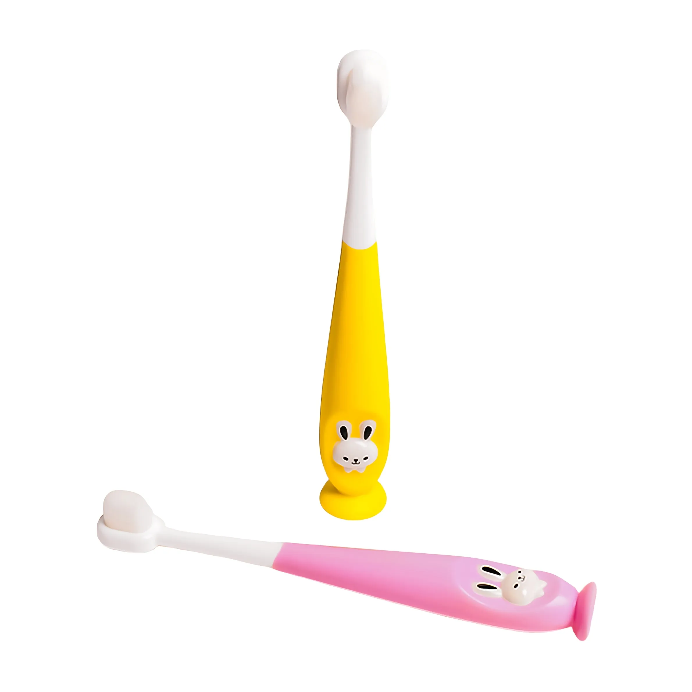 THE LITTLE LOOKERS Baby Toothbrush I Supersoft Bristles & Section Cup Base Tooth Brush for Kids/Babies/Toddlers - (Pack of 2)