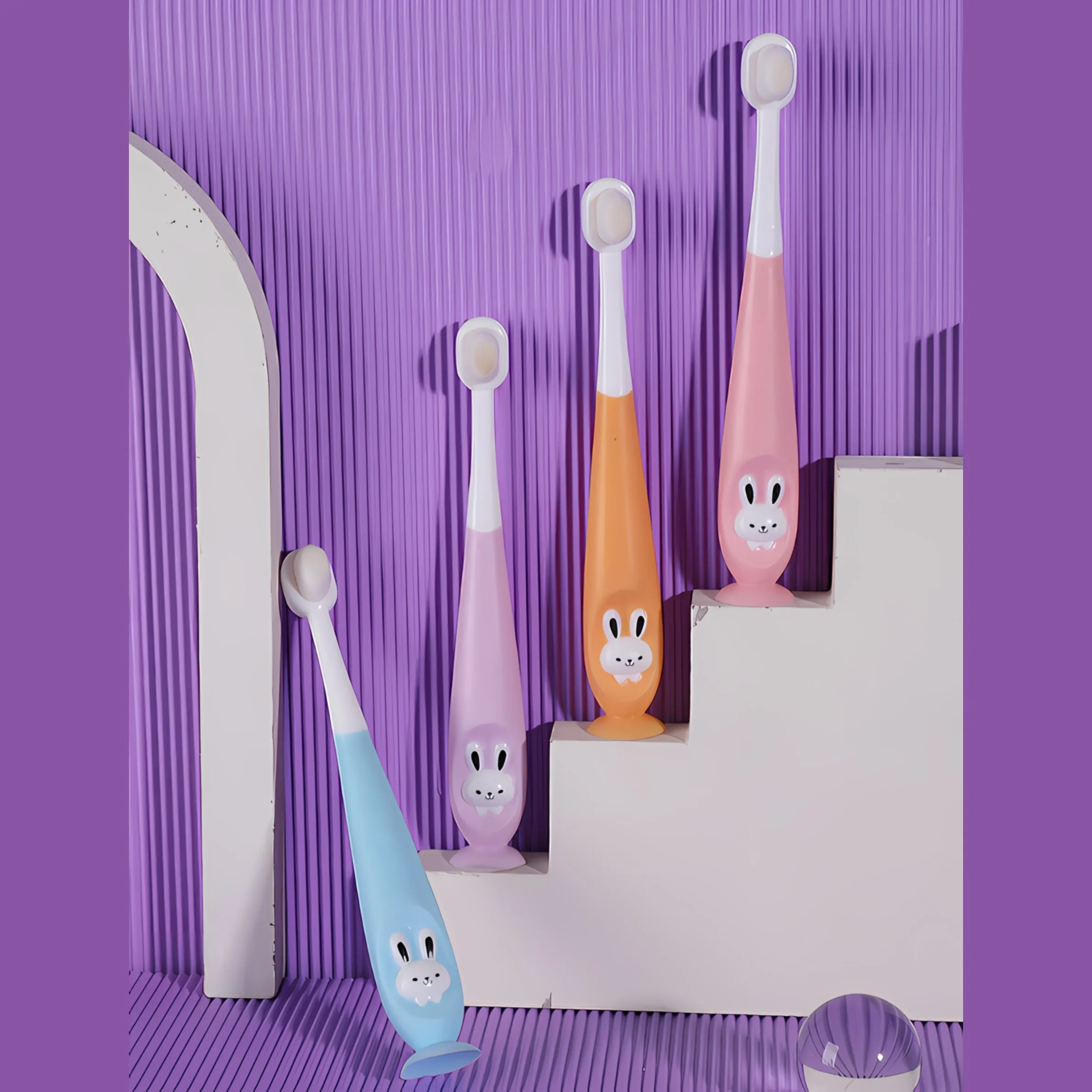 THE LITTLE LOOKERS Baby Toothbrush I Supersoft Bristles & Section Cup Base Tooth Brush for Kids/Babies/Toddlers