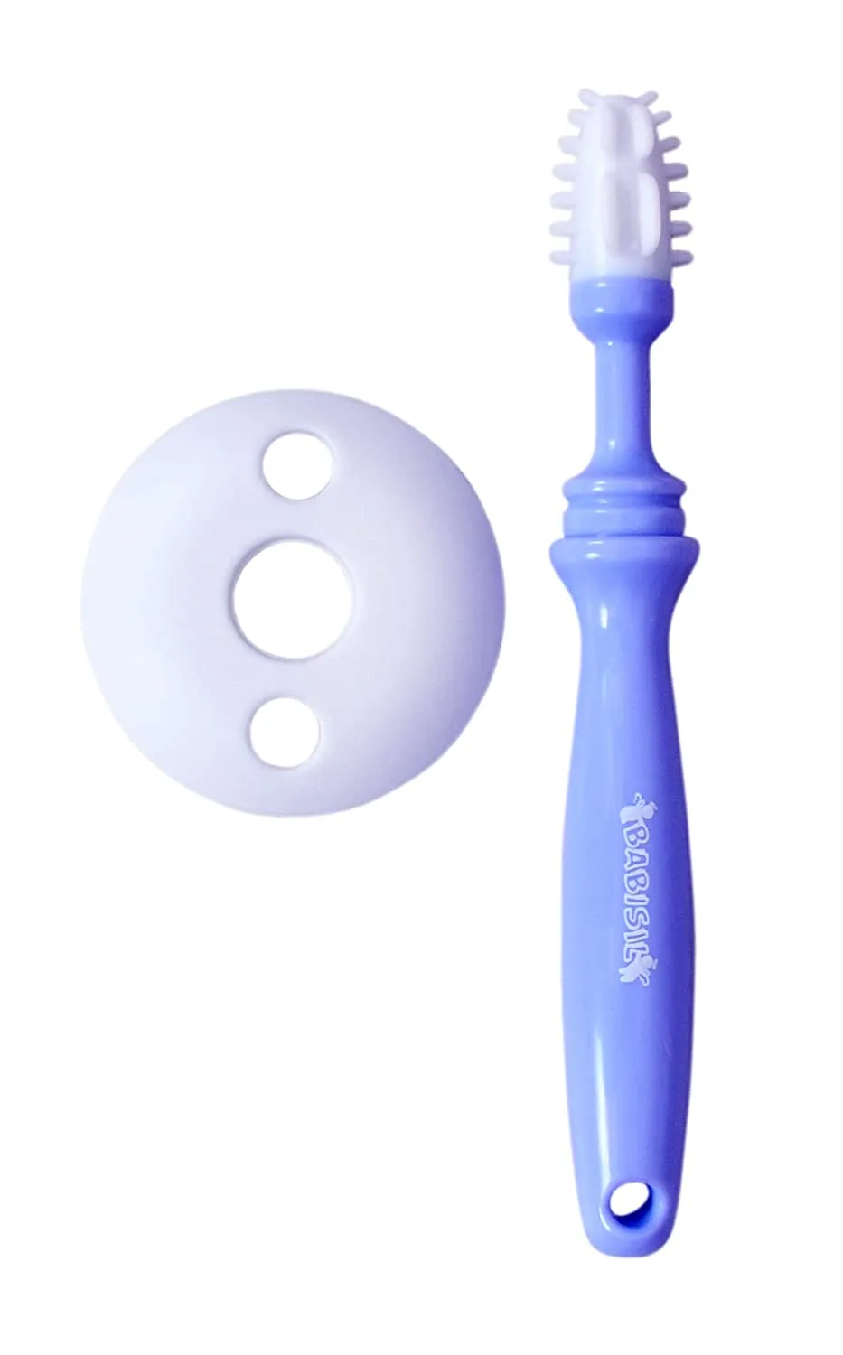 THE LITTLE LOOKERS Silicone Training Toothbrush with Soft Bristles, Gum Massager & Anti-Choking Shield| BPA Free Easy Grip Toothbrush for Babies/Kids/Toddlers