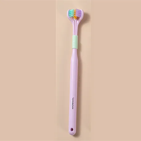 Three-sided Macaron Soft Bristle Toothbrush Care Safety Toothbrush Teeth Deep Cleaning Portable Travel