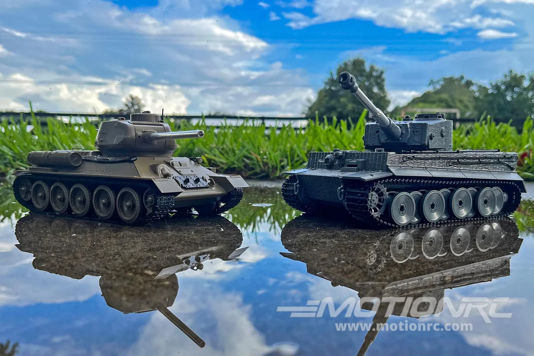 Torro World of Tanks German Tiger I and Soviet T-34/85 1/30 Scale Tank IR Battle Set – RTR