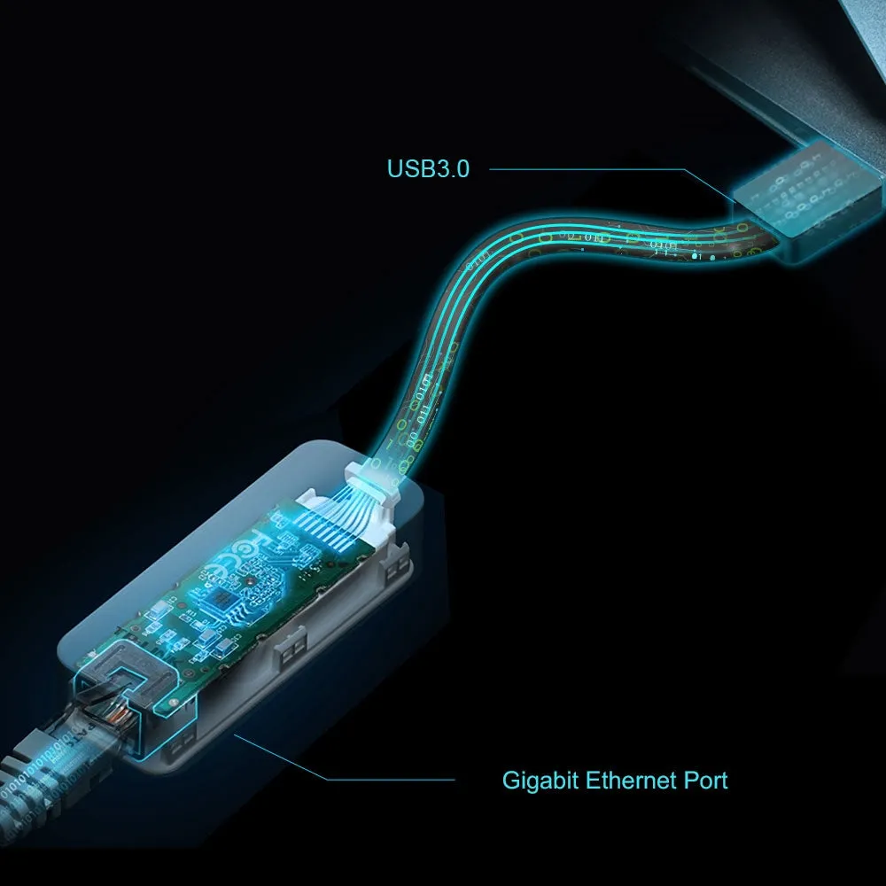 TP-Link UE306 USB 3.0 to RJ45 Gigabit Ethernet Network Adapter Driver Free Supports Nintendo Switch, Windows 11 / 10 / 8.1 / 8 / 7, macOS, Linux OS, PC Wired Internet Access Modem, Router, Switch