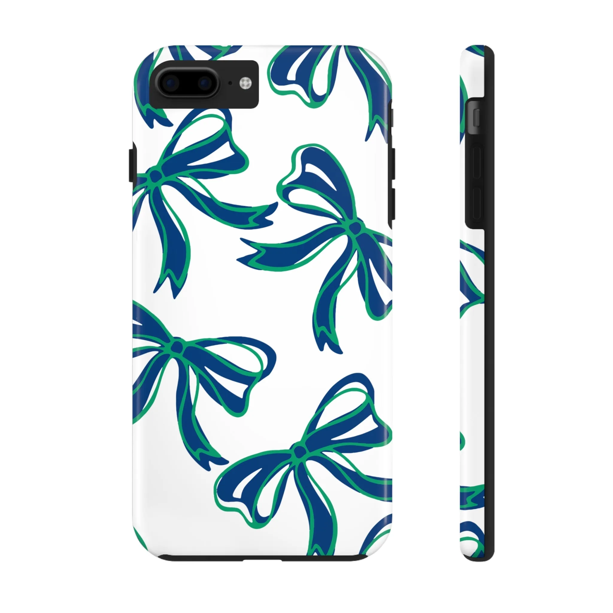 Trendy Bow Phone Case, Bed Party Bow Iphone case, Bow Phone Case, - FGCU, Blue and Green, Florida Gulf Coast