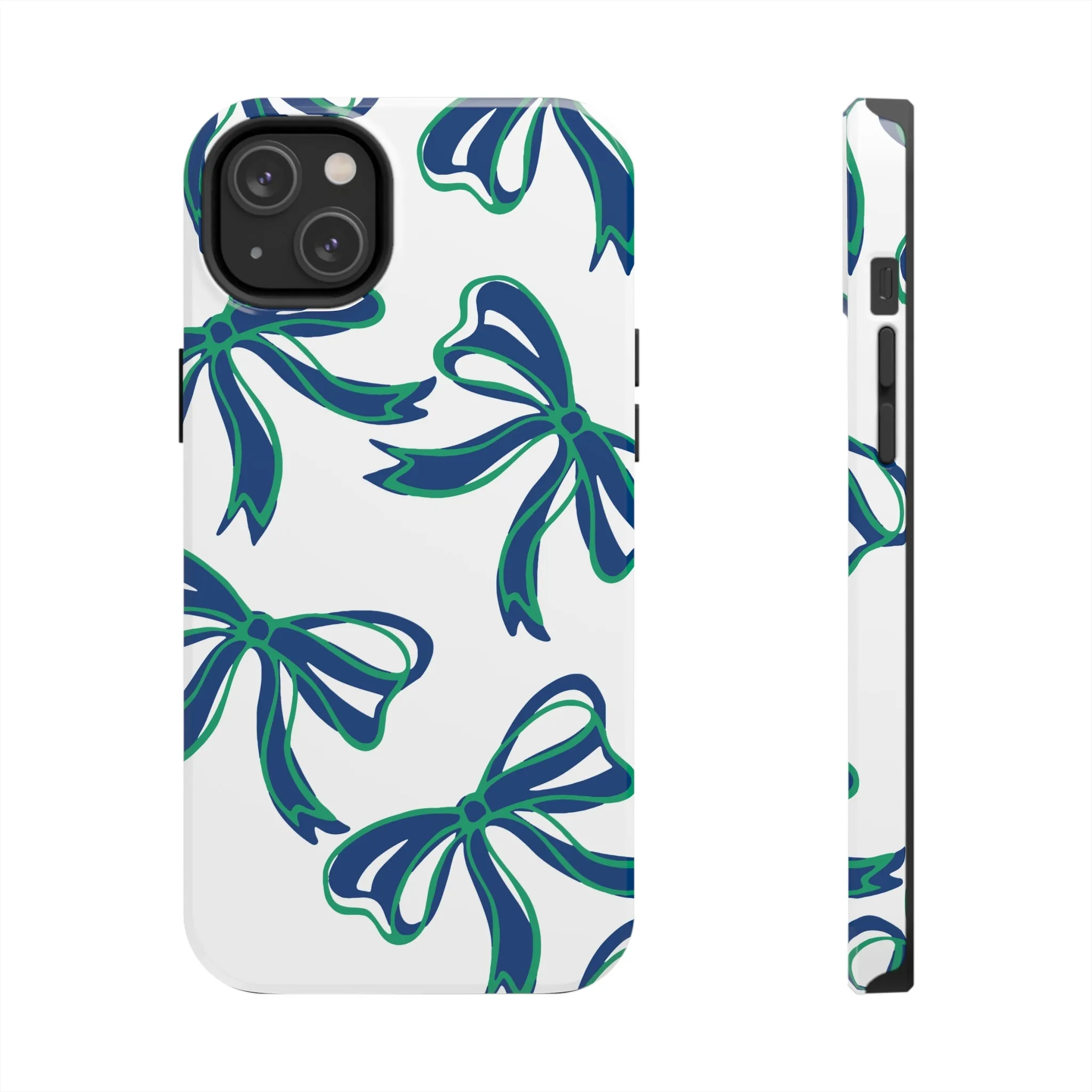 Trendy Bow Phone Case, Bed Party Bow Iphone case, Bow Phone Case, - FGCU, Blue and Green, Florida Gulf Coast