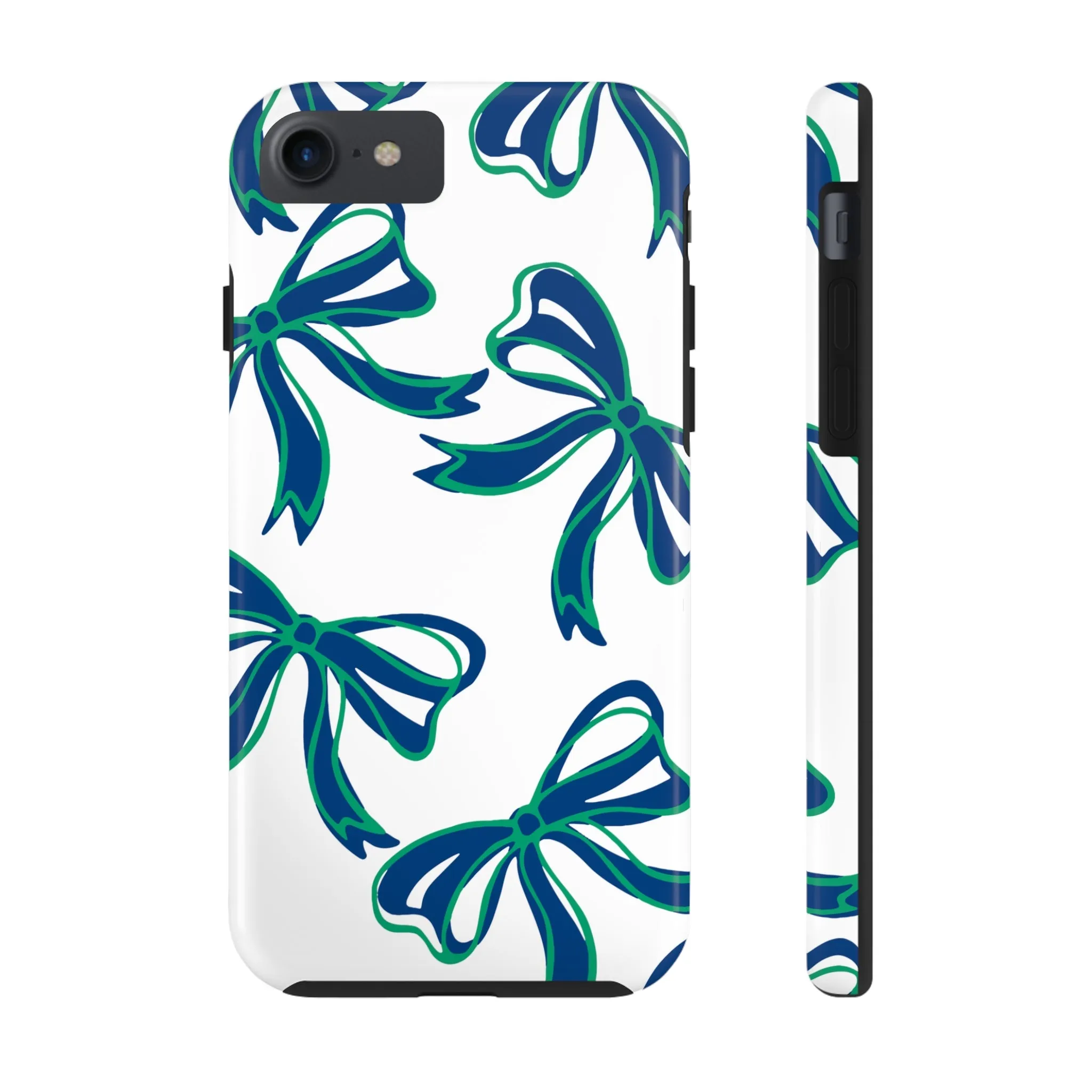 Trendy Bow Phone Case, Bed Party Bow Iphone case, Bow Phone Case, - FGCU, Blue and Green, Florida Gulf Coast