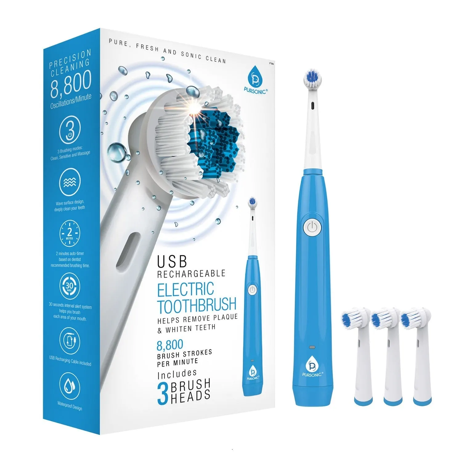 USB Rechargeable Rotary Toothbrush