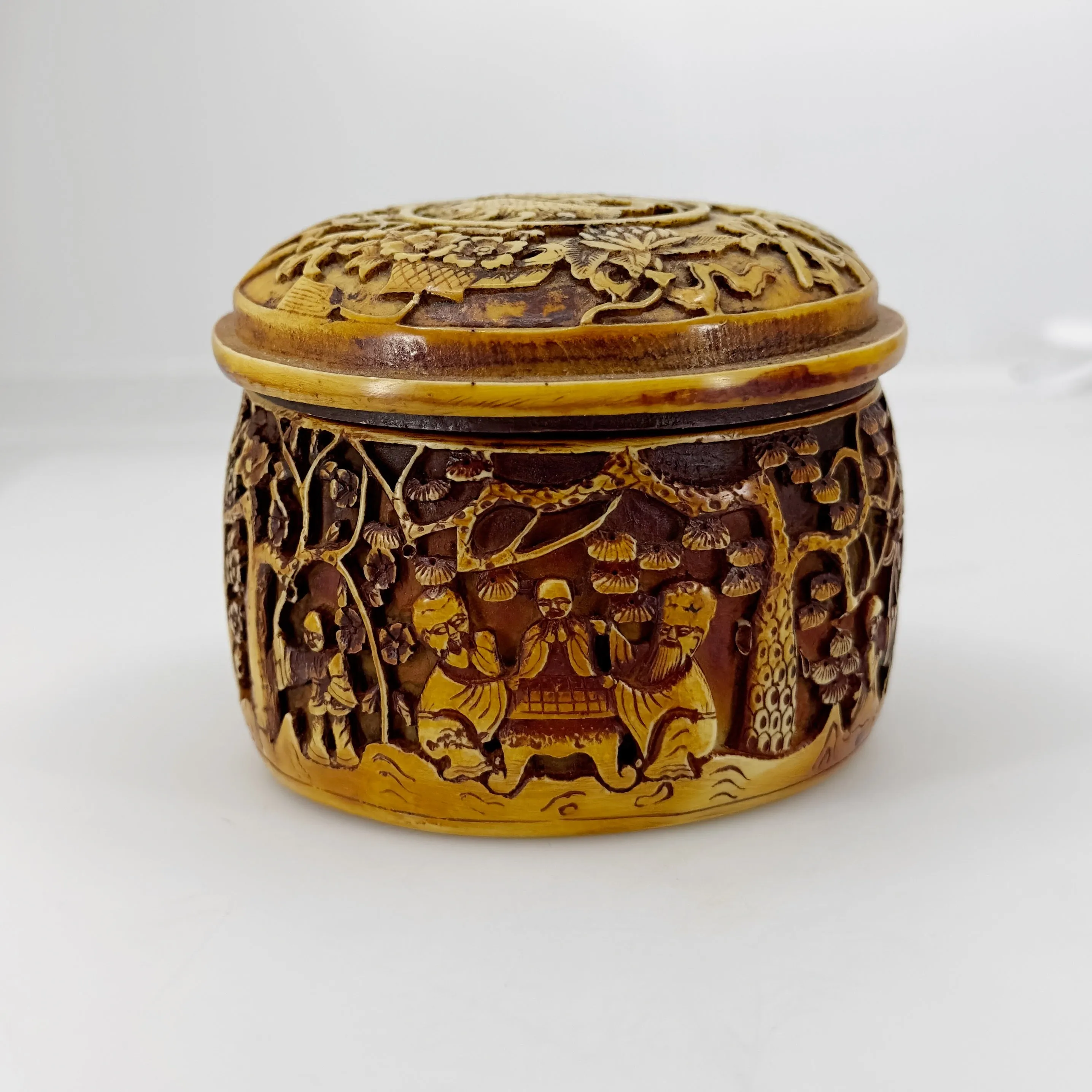 Vintage carved Asian box