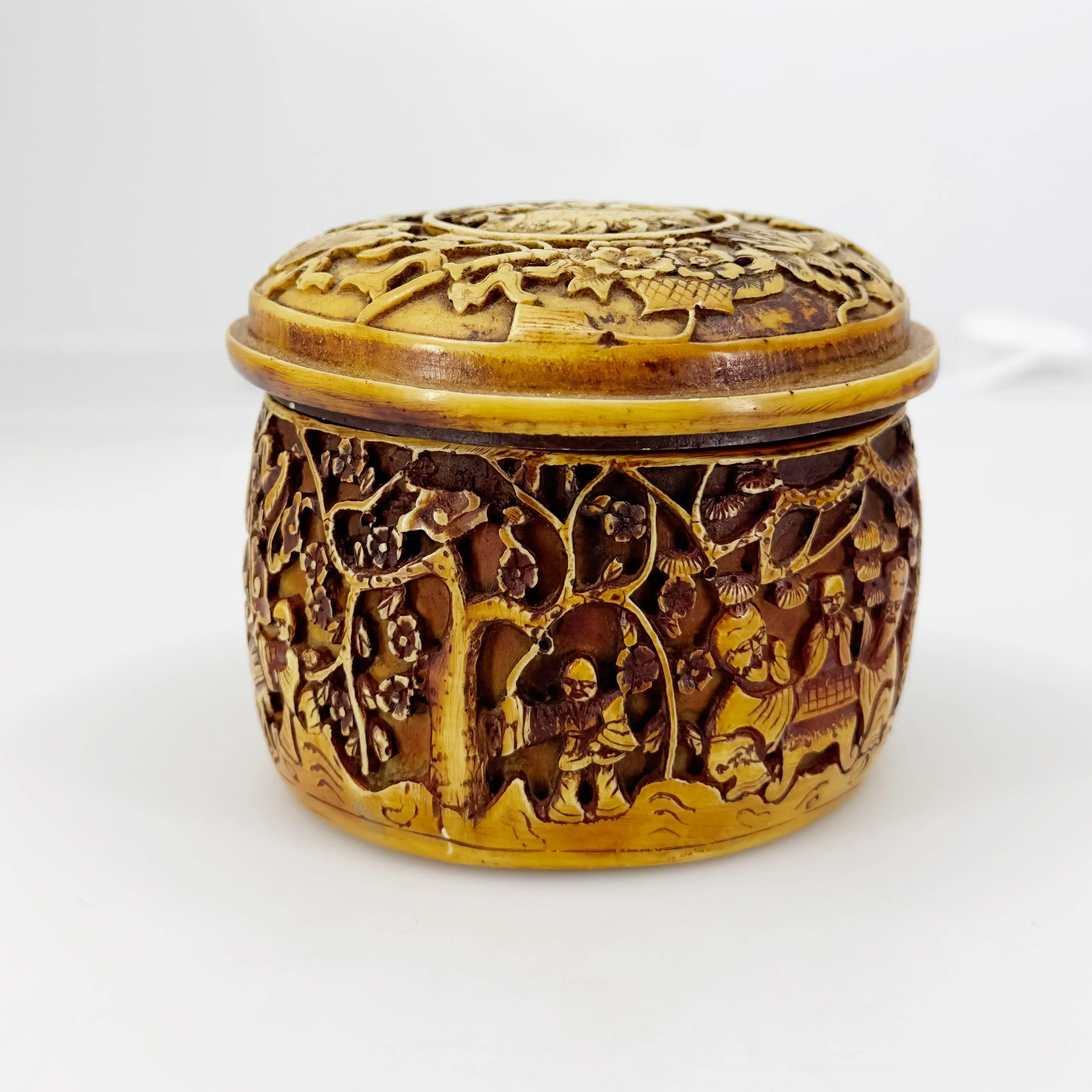 Vintage carved Asian box