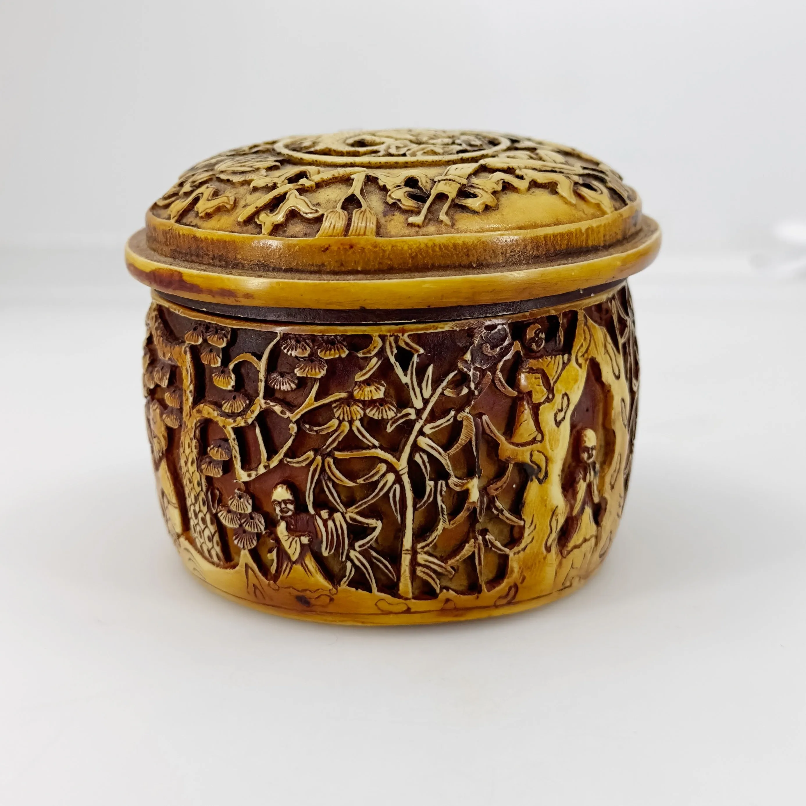 Vintage carved Asian box