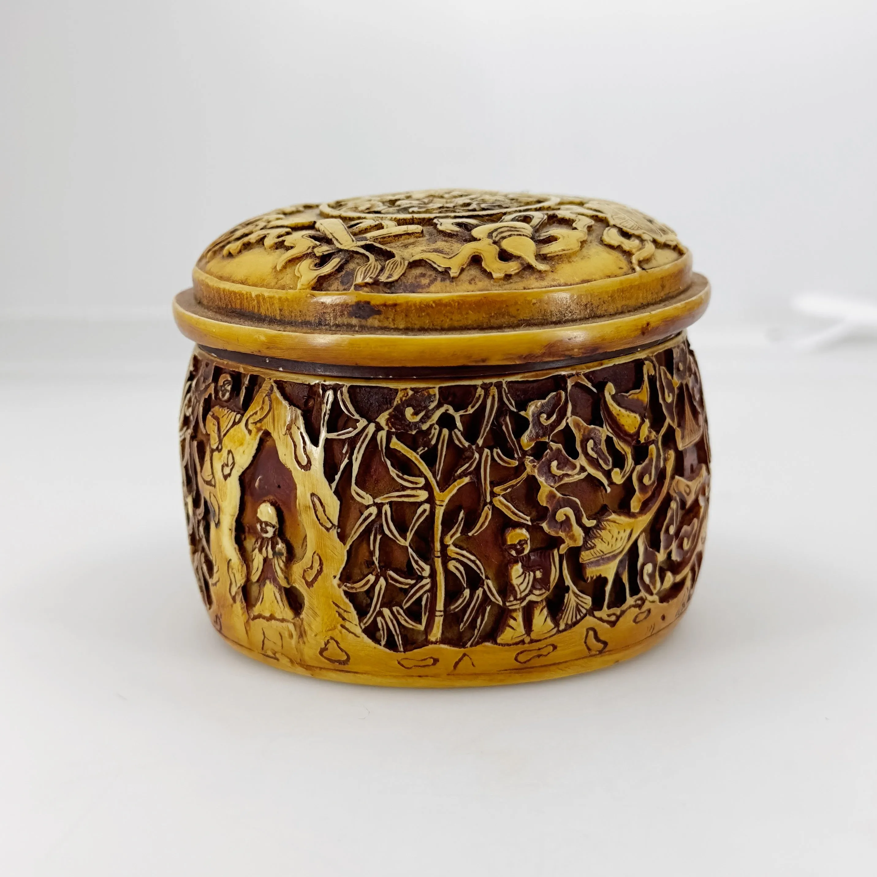 Vintage carved Asian box