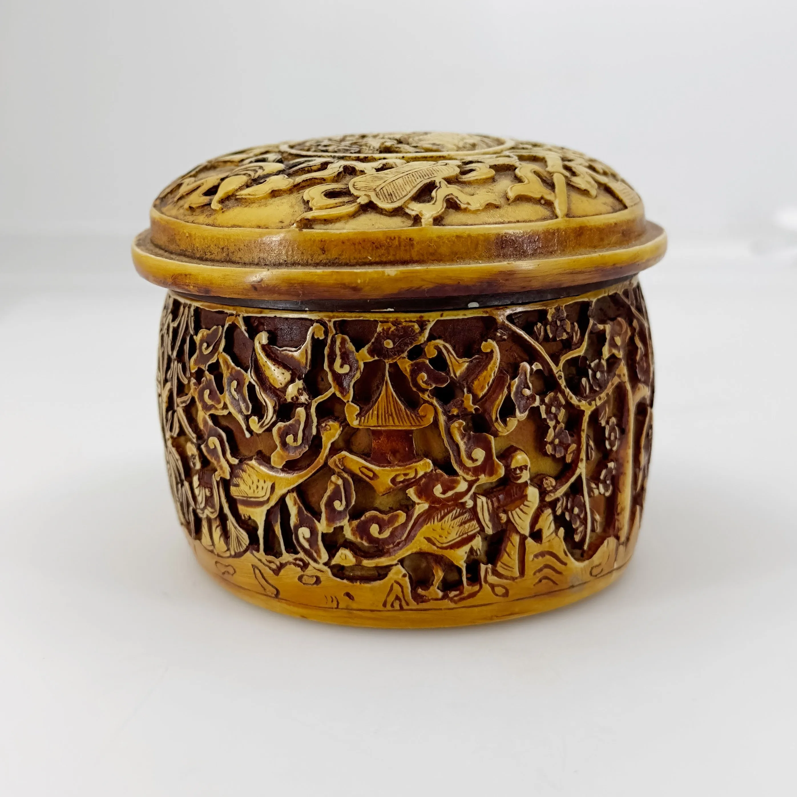 Vintage carved Asian box