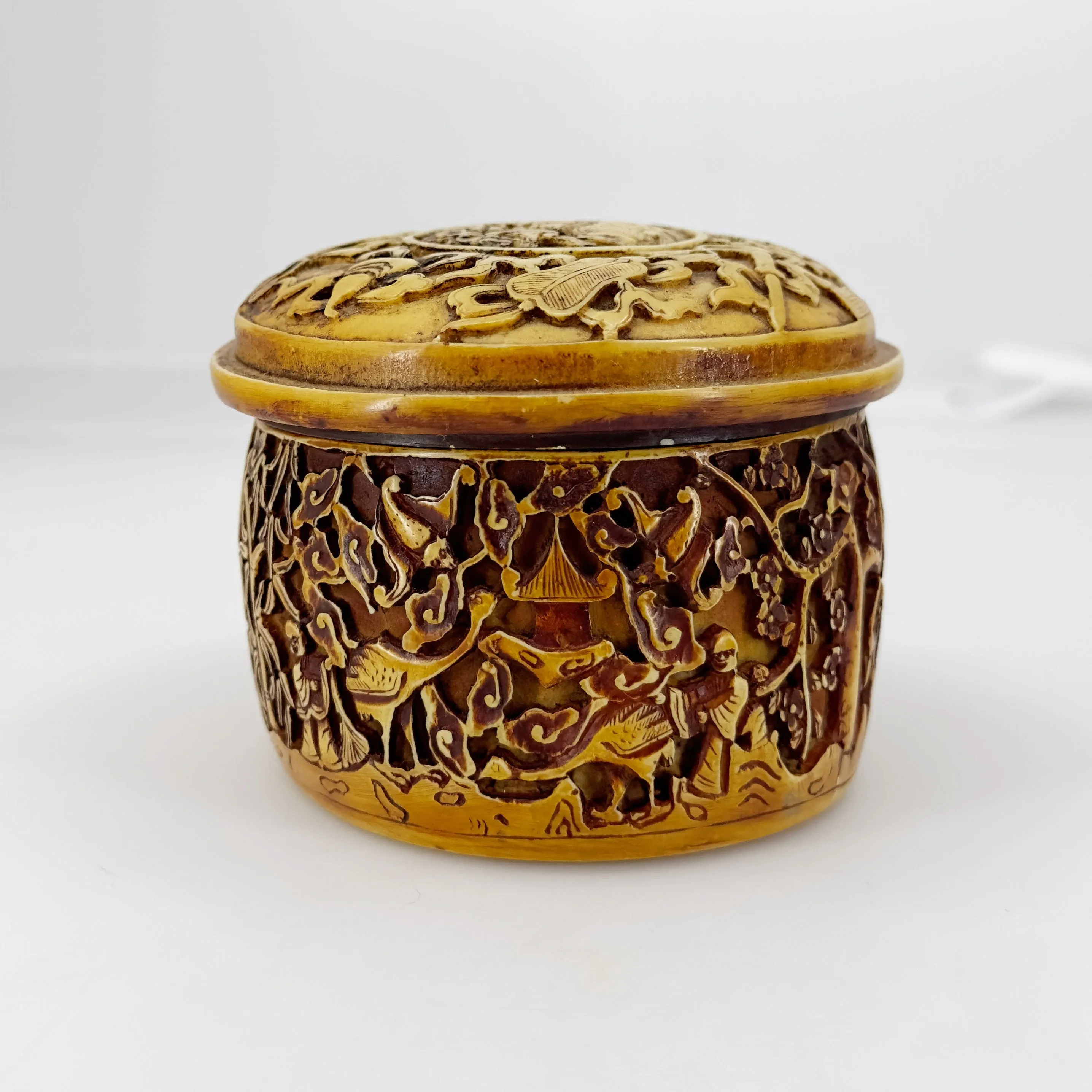 Vintage carved Asian box