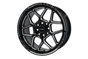 VMS Wheels Blackbird 15x7 4x100/114.3  35 Offset Gloss Black Milling - VWBB001