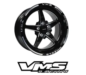 VMS Wheels Star 17x9 5x100  35 Offset Black Milling Finish - VWST011