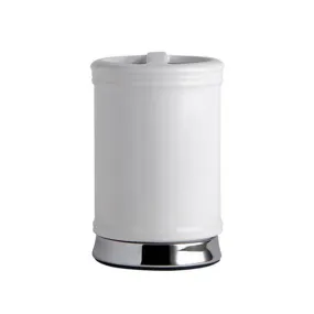 White Ceramic Quinn Toothbrush Holder 105887