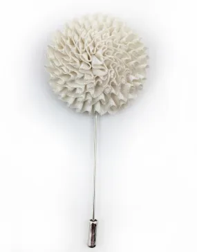 White Flower Lapel Stick Pin