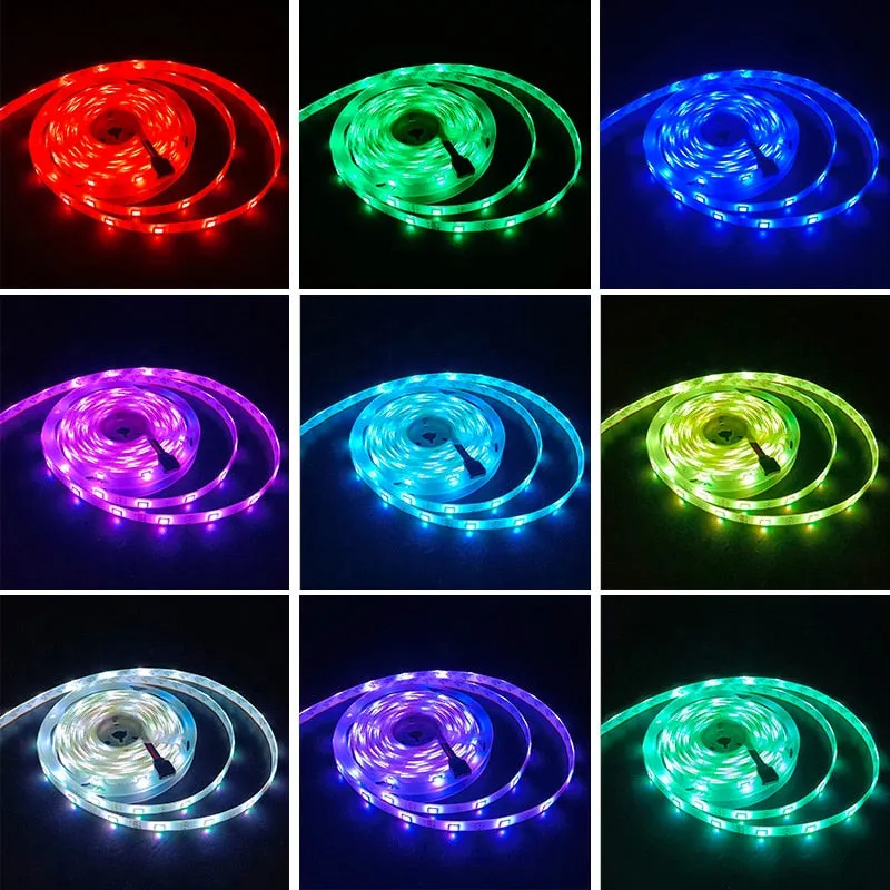 Wifi 1-30M USB Led Strip Lights RGB 5050 Bluetooth APP Control Luces Led Flexible Diode Decoration For Living Room Lamp Ribbon