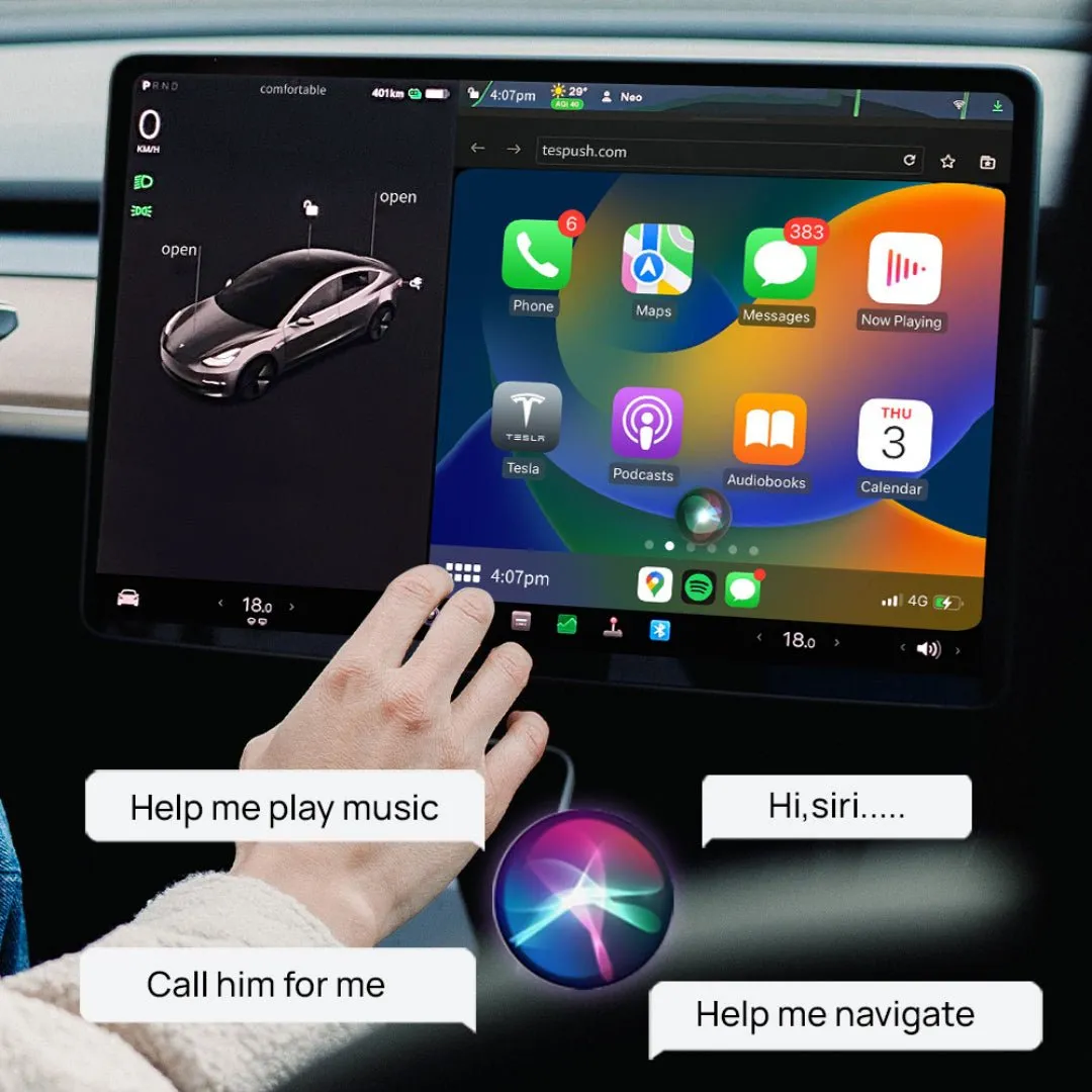 Wireless Apple CarPlay Adapter for Tesla