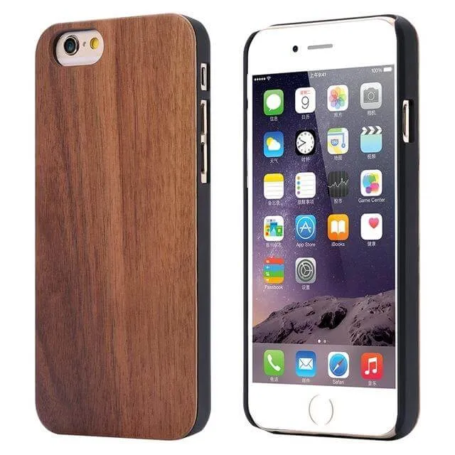 Wooden Case Genuine Real Natural Wood Back Cover For X and Other Models