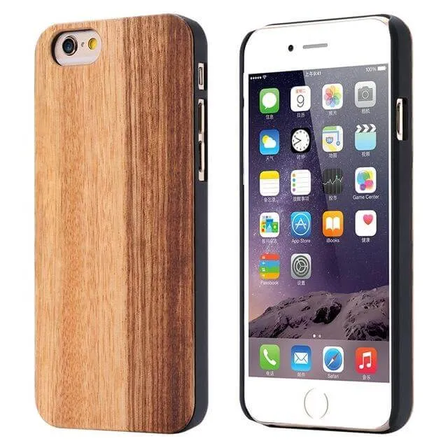 Wooden Case Genuine Real Natural Wood Back Cover For X and Other Models