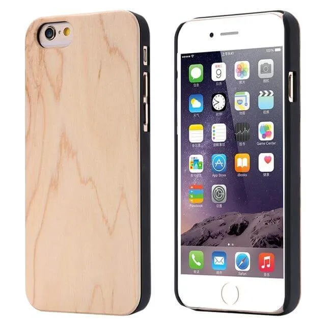 Wooden Case Genuine Real Natural Wood Back Cover For X and Other Models