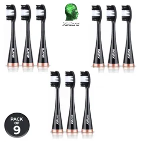 XMicro® Oral Care Electric Ultrasonic Toothbrush Heads (Pack Of 9)