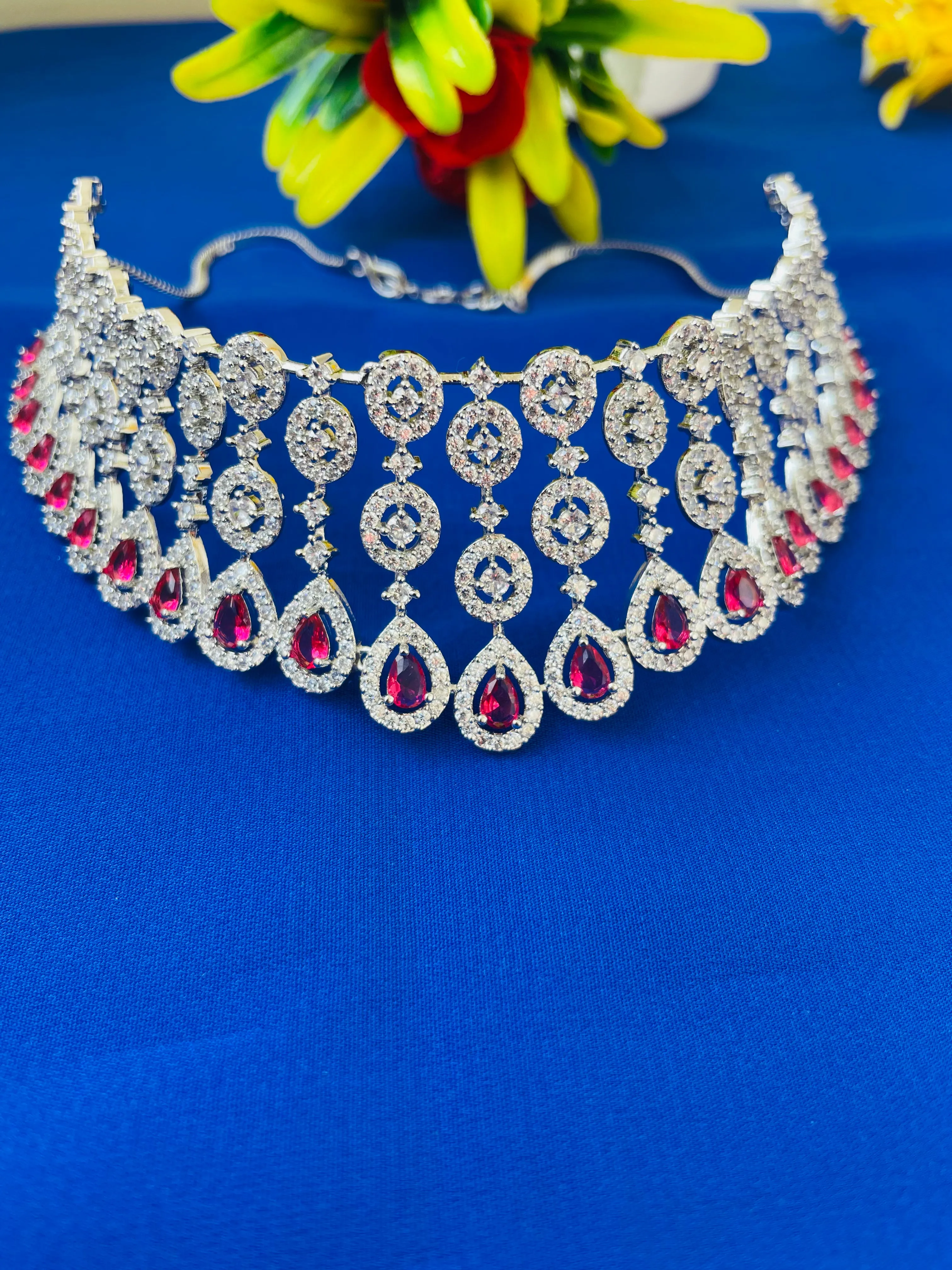 ZIRCONIA CHOKER NECKLACE-Elegance148